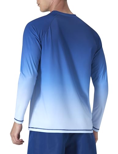 Kpsun Mens Swim Shirts Upf 50+ Rash Guard Long Sleeve Sun Uv Protection Beach Shirts Quick Dry Fishing T-Shirt thumb #2