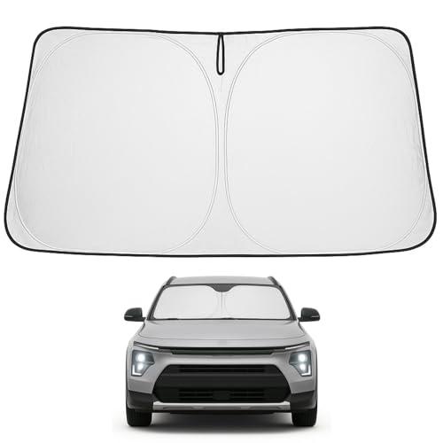 Image of Proadsy 2026 Upgrade Front Windshield Sun Shade Foldable Sunshade Protector Custom Fit 2017-2022 Kia NIRO Accessories