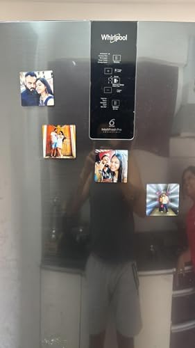Image of Zesta Customized Fridge Magnet with Photo | Personalized Photo Frame Magnet for Fridge | Custom Picture Fridge Magnets | Polaroid Style Memory Photo Magnets for Birthday, Anniversary - 3X3 Inches