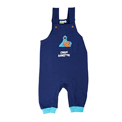 United Labels Sesamstraße Latzhose für Jungen - Krümelmonster Hose mit Hosenträger Overall Cookie Monster Blau (62-68)