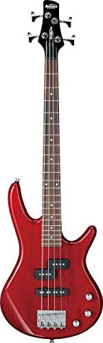 Ibanez 4 String Bass Guitar, Right, Transparent Red (GSRM20TR)