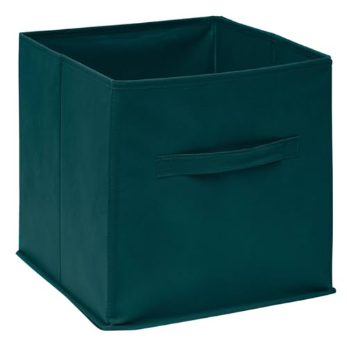 5five - panier tissu 31x31cm mix n modul bleu pétrole