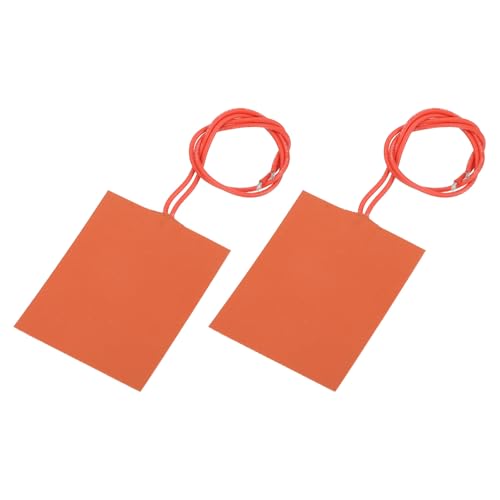 MECCANIXITY 2pcs Silicone Heating Pad, 12V 25W Heater Film Flexible Heating Plate 100mmx80mm Heater Mat for Constant Temperature