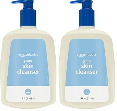 Amazon Basics Daily Facial Cleanser For Gentle Skin, Unscented, 16 Fl Oz (Pack of 2)