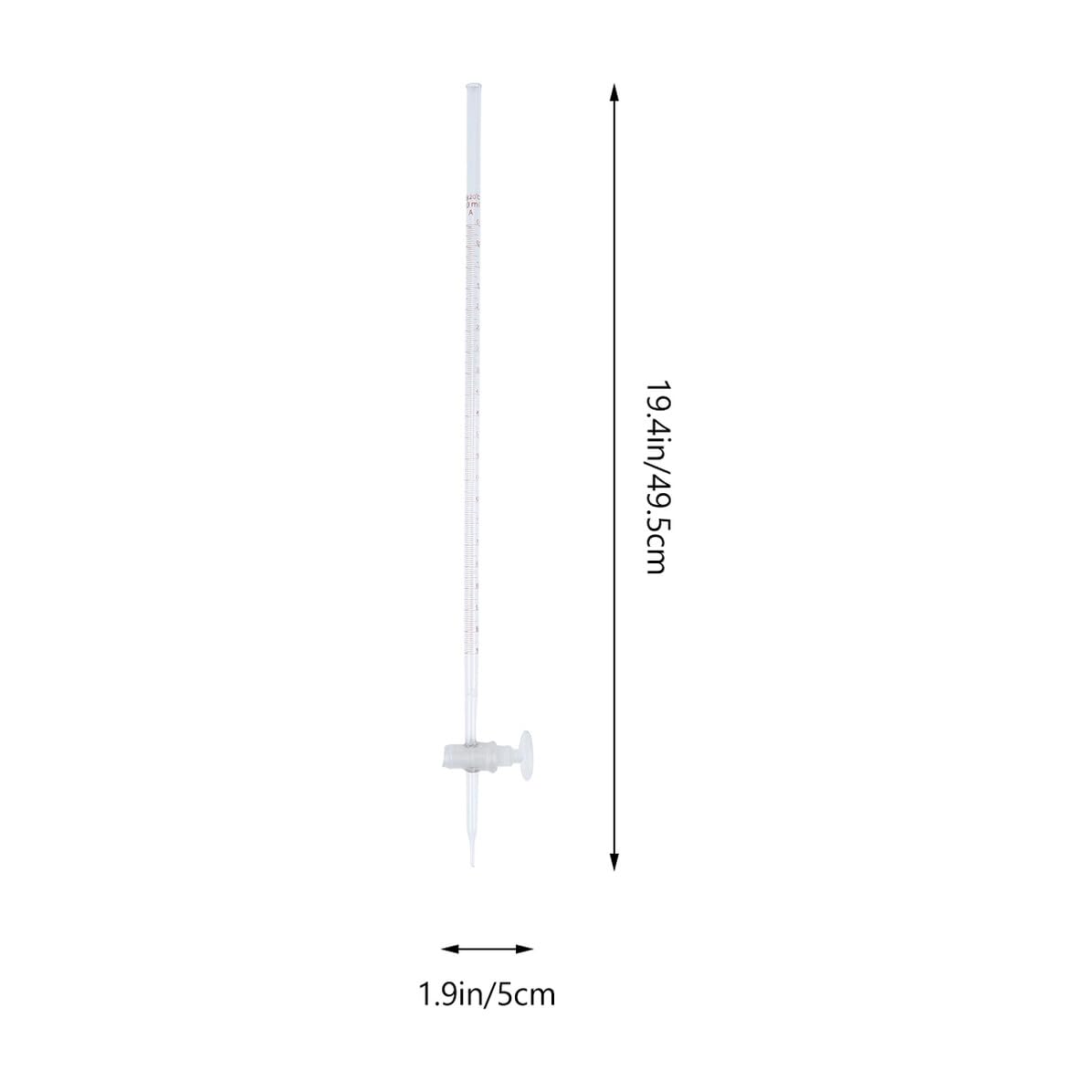 Healvian Tube Gradué En Verre Résistant Aux Acides Et à La Chaleur Pour Laboratoire Scolaire Outil Durci Pour Travaux Pratiques De Chimie Collège