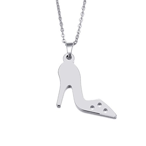 Preisvergleich Produktbild LaDiva Hohe Absätze High Heels Anhänger Halskette (Silber)