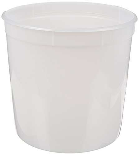 Dynalon 453635 HDPE Natural Disposable Specimen Container with Lid, Translucent, 4800ml Capacity (Case of 25)