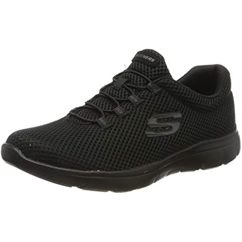 Zapatillas Skechers Summits de Deporte Mujer Ribete de Malla Negra Cover