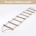 HICOHAND Wooden Rope Ladder Wall Hang, 1 Piece Wooden Branch Ladder with Wall Rope Hanging Ornaments Ladder for Home Decoration DIY Craft