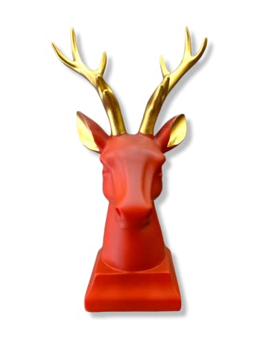 Image of AUGEN Polyresin Red Deer Idol Statue Showpiece for Home Decor Decoration and Gifting (1 Piece,9830C)