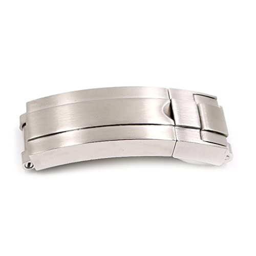 9Mm X 9Mm Deployment Glide Lock Clasp Clips For Rolex Watches (Silver - All Brushed) #TOP12