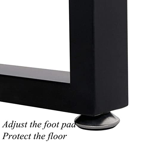 DR.IRON Metal Black Table Legs 28''H*24''W, Heavy Duty Desk Legs for Dinning, Coffee, Kitchen Table (Without Boards), Set of 2