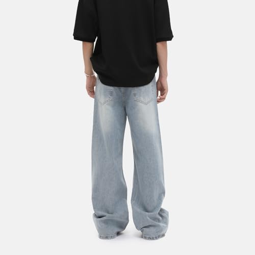 Men's Jeans Autunm Korean Loose Casual Wide-Leg Commute Home Weekend Date Long Pants4