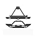 KUAFU Front & Rear Bumper W/Tire Carrier Mount, LED Light Compatible With 1987-1996 Jeep Wrangler YJ 1997-2006 TJ Rear Bumper W/Tire Carrier Holder and D-Rings Steel Powder Coated Black (3 Packages)
