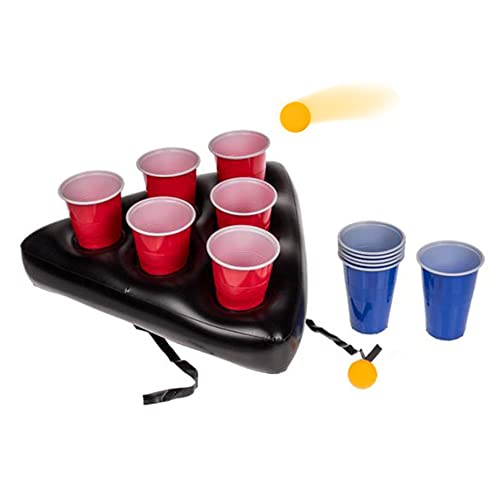 Monsterzeug Beer Pong Hat Inflatable, Trinkspiel Bierpong Hut aufblasbar, Partyzubehör mit Bechern und Bällen Monsterzeug Beer Pong Hat Inflatable, Trinkspiel Bierpong Hut aufblasbar, Partyzubehör mit Bechern und Bällen