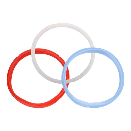 3 Piece Silicone Sealing For Ring Set for InstaPot, Essential Pressure Cooker Gaskets for All Recipes (3QT)