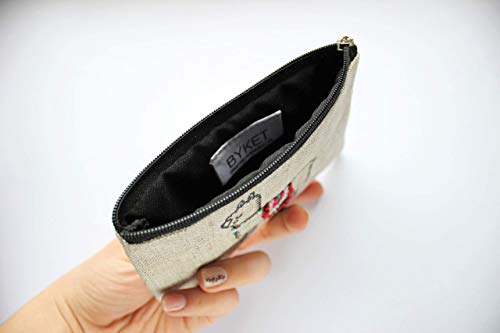 Alpaca coin purse Small embroidered llama wallet Linen zippered pouch for women Change wallet4
