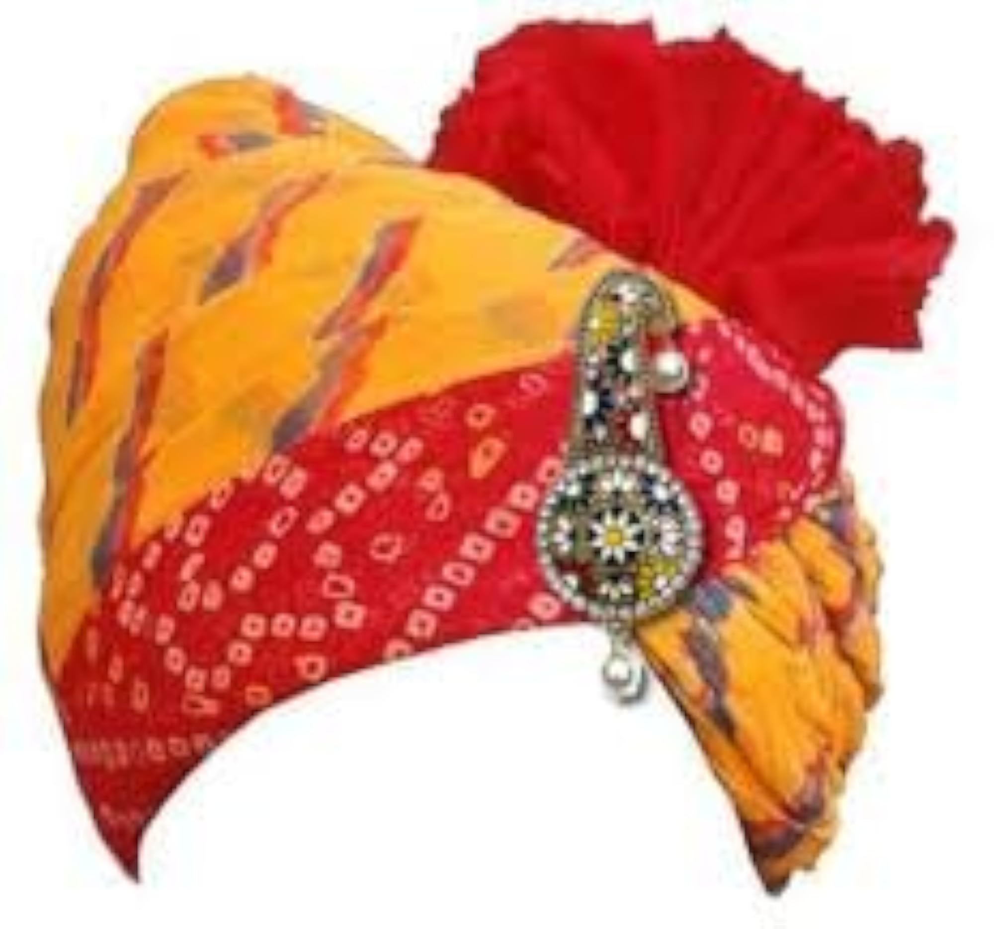 Multi Flower Metal Kilangi Brooch for Men