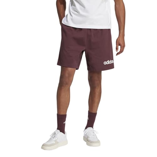 Adidas Essentials Linear Single Jersey 17,8 cm Shorts, Aurora Ruby/White, M