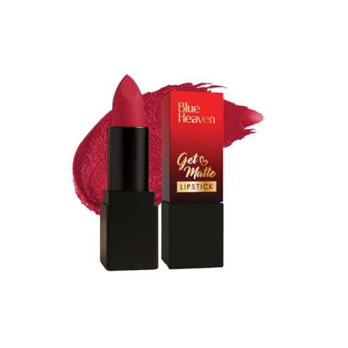 Image of Blue Heaven Get Matte Lipstick, Long Lasting, Light Weight Lipsticks for Women, Moisturizing Matte Lipstick for Women - 102R, 4g