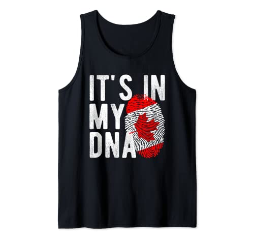 It's in my DNA Canada bandera huella dactilar Camiseta sin Mangas