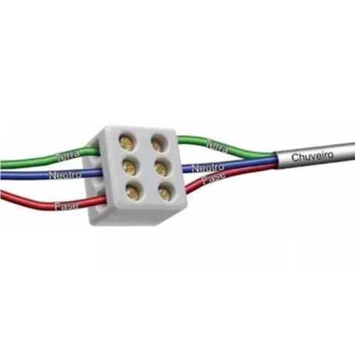 Conector Tripolar De Porcelana Ceramica Cabo 10mm 50a 600v