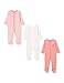 Name It Nbfnightsuit 3p W/F Noos Pigiamino per Bambino e Neonato, Rosa (Dusty Rose), 12 Mesi Bimba