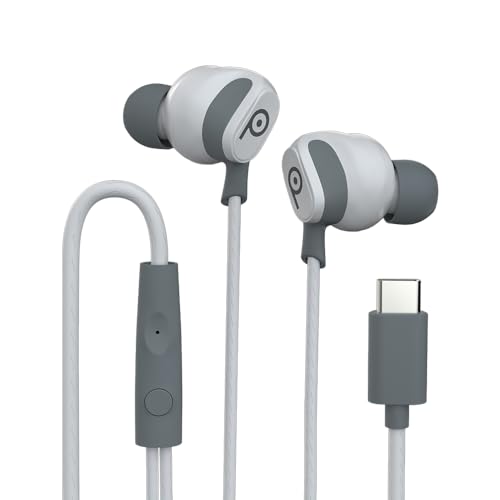 Image of Lava Probuds E1c in Ear Earphone | 12mm Bass Boosted Copper Driver with Pocket Comfy C Type Jack with Wire Protector | Dual Tone Stylish Design | in-Built Mic | IPX4 Water Resistant (White)