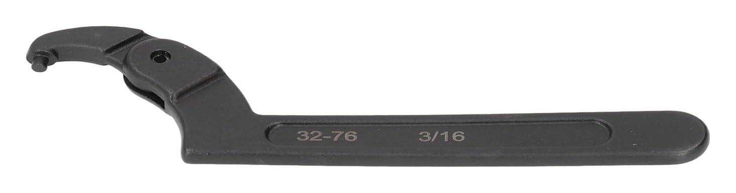 Llave de gancho de llave, cabeza redonda ajustable de 1 1/4 a 3 pulgadas, CRV para equipos mecánicos de vehículos, ideal para apretar tuercas y rodamientos