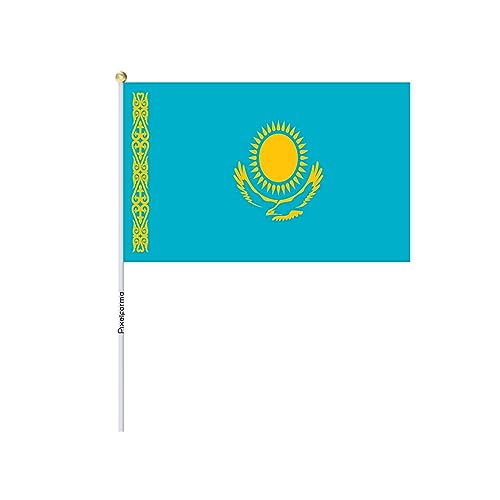 Mini Drapeau du Kazakhstan 30x45cm en lot de 100 pour décorer sans manquer - 3