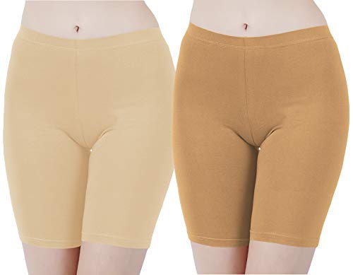 Image of Buy That Trendz Cotton Lycra Tight Fit Stretchable Cycling Shorts Womens | Shorties for Active wear /Exercise /Workout /Yoga /Gym /Cycle /Running Red Grey Combo Pack of 2