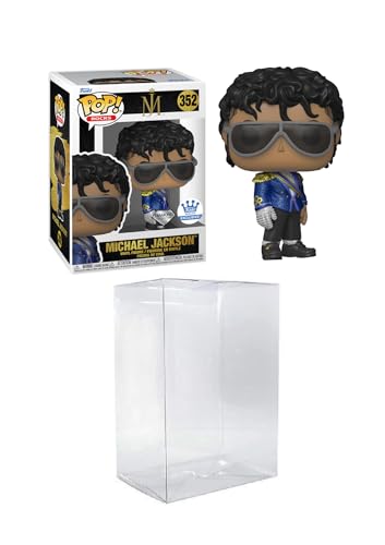 Funko Pop! Rocks: Michael Jackson - 1984 Grammys Michael Jackson (Diamond) Shop Exclusive incluido con un protector de ático de Byron
