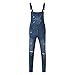 Peto Corte Ajuste Holgado Pantalón Chandal Hombre Mono Vaquero Mezclilla Jumpsuit Casual...