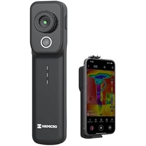 HIKMICRO Mini2W Wireless Dual Camera Thermal Imager- iOS/Android, 256x192 IR Resolution Thermal Imaging Camera with Visual Camera, 512×384 SuperIR™, 25Hz, Manual Focus, for Phone/Tablet/PC W