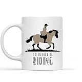 Humorous Gift Idea I'd Rather Be Riding - Horse - Horse Lover Gift - Farmer - Gifts - Equestrian Gifts - Horse Racing - Cowboy 11 Oz White Ceramic Coffee Mug 100211
