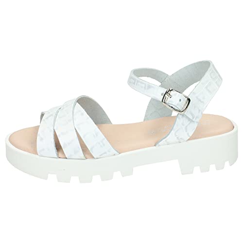 Sandales en cuir fille pour les vacances d'été Modèle 206 blanc 41