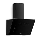 Klarstein SleekAir Cappa inclinata da 60 cm - Flusso fino a 720 m³/ora, sistema OxyPure Air, controllo touch, luce LED, efficienza A+++