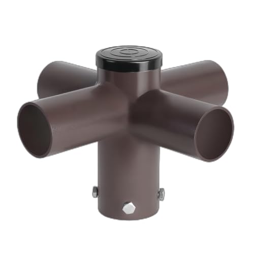 Quad 90 Degree Cross Shape Tenon Adapter for 4 Light Fixtures with 2-3/8