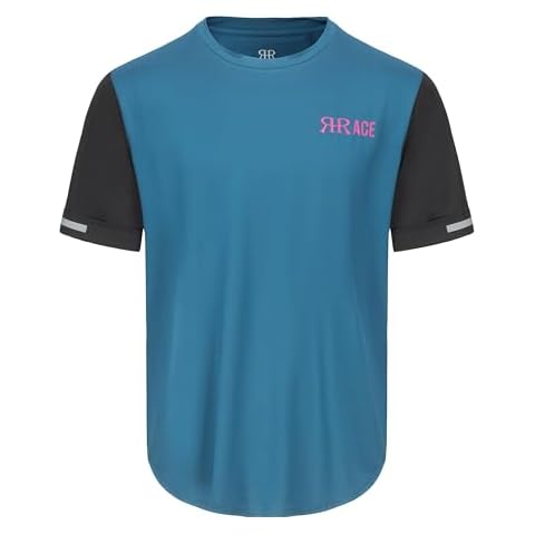 Men's Mountain Bike Jersey Cycling MTB Bicycle Shirt BMX Downhill Racing Tops Lightweight Quick Dry Short-Sleeve Blue Cover