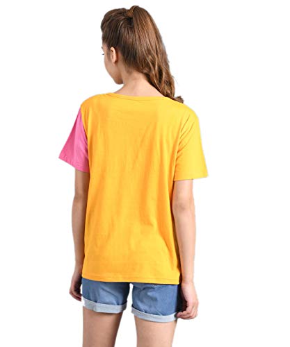 Image of KOTTY Women's Color Block Regular Fit T-Shirt