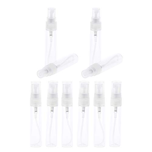 Preisvergleich Produktbild Sharplace Zerstäuber Durchsichtig Leere Sprühflasche Feinen Nebel Flasche Nachfüllbar Parfümzerstäuber, 2-10ml, 10 Stück - 5 ml