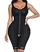 FeelinGirl Mujeres Shapewear de Cuerpo Overbust Faja moldeadora Arriba de Busto Corset Reductor Lumbar con Ganchos Cremallera Body Shaper Talla Grande Negro Largo XXL/ES 46-48