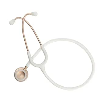 Estetoscópio MD Spirit Pro Lite II Adulto Branco Acabamento Dourado