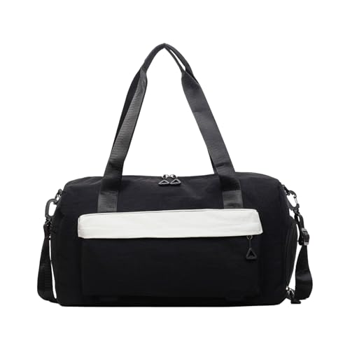 Sac de voyage noir étanche pour le week-end et le sport avec bandoulière