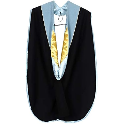 Newrara Graduation Unisex Deluxe Doctoral Hood - black - Medium Cover