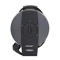 Cloer 1625 Waffeleisen für klassische Herzwaffeln, 930 W, Waffelgröße 15,5 cm, stufenlos wählbarer Bräunungsgrad, praktische Standfunktion, Metall, Grau – Ansicht 6