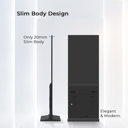Image of Interactive Vivid Non Touch Screen Digital Standee Kiosk- Android Wi-Fi Floor Stand Digital for Restaurants, Exhibitions,Shopping Malls,Weddings&Real Estate Projects(Touch Screen,55 Inch)