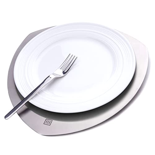 Plato triangular de acero inoxidable 32 cm miniatura 2