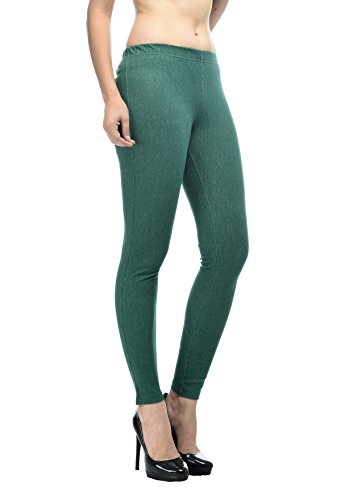Image of Frenchtrendz Women's Slim Fit Mid Rise Stretchable Cotton Modal Spandex Jegging Pull On