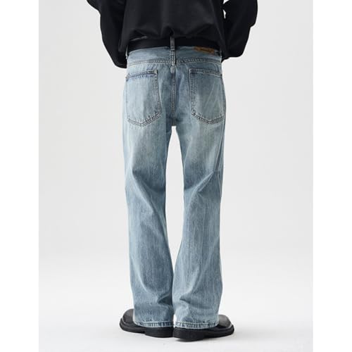 Baggy Flared Jeans for Men Y2k Streetwear Wide-Leg Comfort Blue Bell Bottom Jeans2